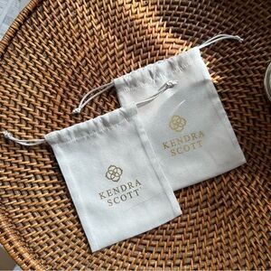 Kendra Scott Lot of 2 Soft Grey Cinch Jewelry Dust Bags